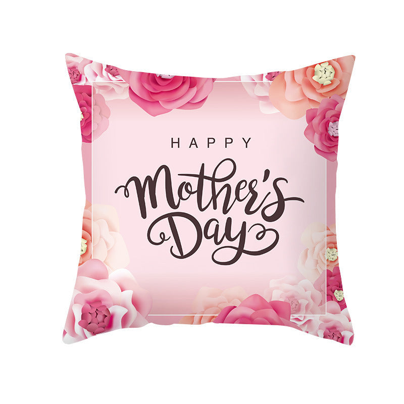 HKM-275923 Nordic Floral Cushion Cover, Peach Skin Pillowcase, 45x45cm