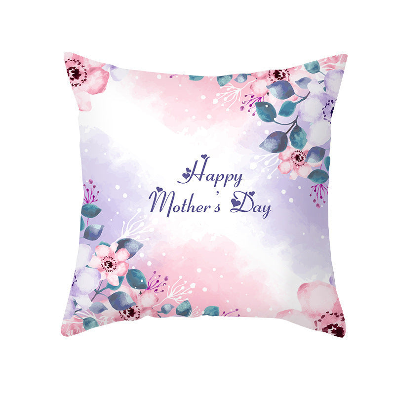 HKM-275923 Nordic Floral Cushion Cover, Peach Skin Pillowcase, 45x45cm