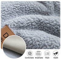 HKM-275987 Modern Solid Color Plush Sofa Cover - Soft Lamb Wool Couch Protector with Anti-Slip Design for Living Room