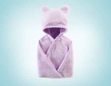 HKM-276179 Cotton Baby Care Hooded Bath Towel - Soft, Safe, and Absorbent for Multifuntional Use
