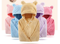 HKM-276179 Cotton Baby Care Hooded Bath Towel - Soft, Safe, and Absorbent for Multifuntional Use