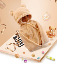 HKM-276179 Cotton Baby Care Hooded Bath Towel - Soft, Safe, and Absorbent for Multifuntional Use