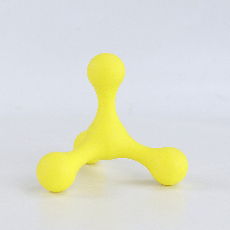 HKM-276243 Durable Molar Dog Toy for Teeth and Fresh Breath - Blue, Pink, Red, Yellow