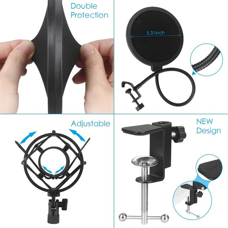 KTX-276307 Plug and Play USB Condenser Microphone for Home Recording and Broadcasting