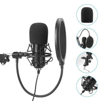 HKM-276307 Plug and Play USB Condenser Microphone for Home Recording and Broadcasting