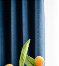 HKM-276307 Thick Soundproof Curtain - Full Shading, Dark Blue, Stylish Honeycomb Design for Bedroom