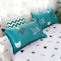 HKM-276371 Three-Piece Cotton Duvet Cover Set with Floral Pattern and Quilted Design