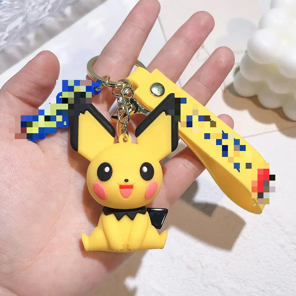 HKM-276435 Cartoon Anime 3D Doll Pendant Soft Rubber Keychain for Bags and Keys