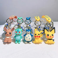 HKM-276435 Cartoon Anime 3D Doll Pendant Soft Rubber Keychain for Bags and Keys