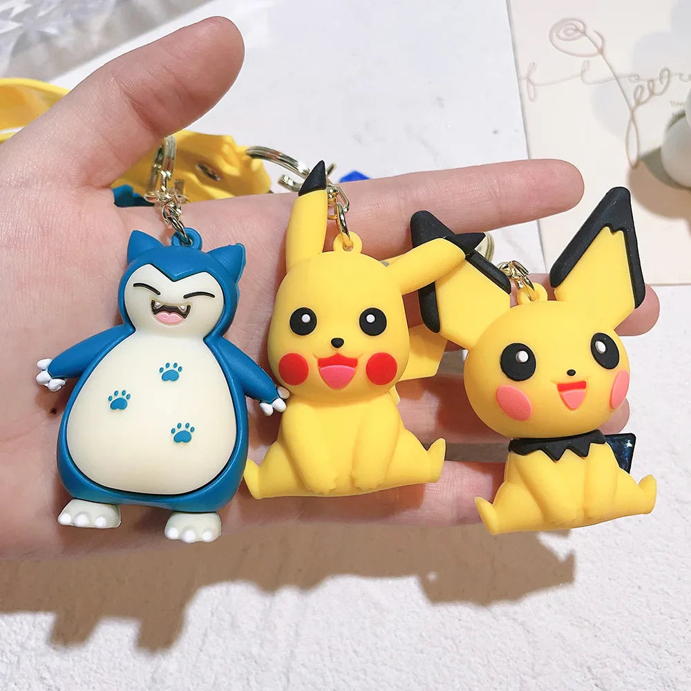 HKM-276435 Cartoon Anime 3D Doll Pendant Soft Rubber Keychain for Bags and Keys