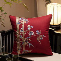 HKM-276435 Cotton Linen Embroidered Pillowcase for Living Room Decor