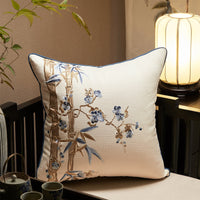 HKM-276435 Cotton Linen Embroidered Pillowcase for Living Room Decor