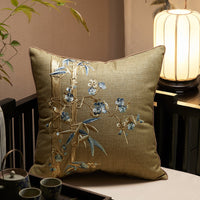 HKM-276435 Cotton Linen Embroidered Pillowcase for Living Room Decor