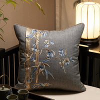 HKM-276435 Cotton Linen Embroidered Pillowcase for Living Room Decor