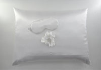 HKM-276435 Tie-Dye Simulated Silk Pillow Cover Set with Eye Mask and Hair Ring
