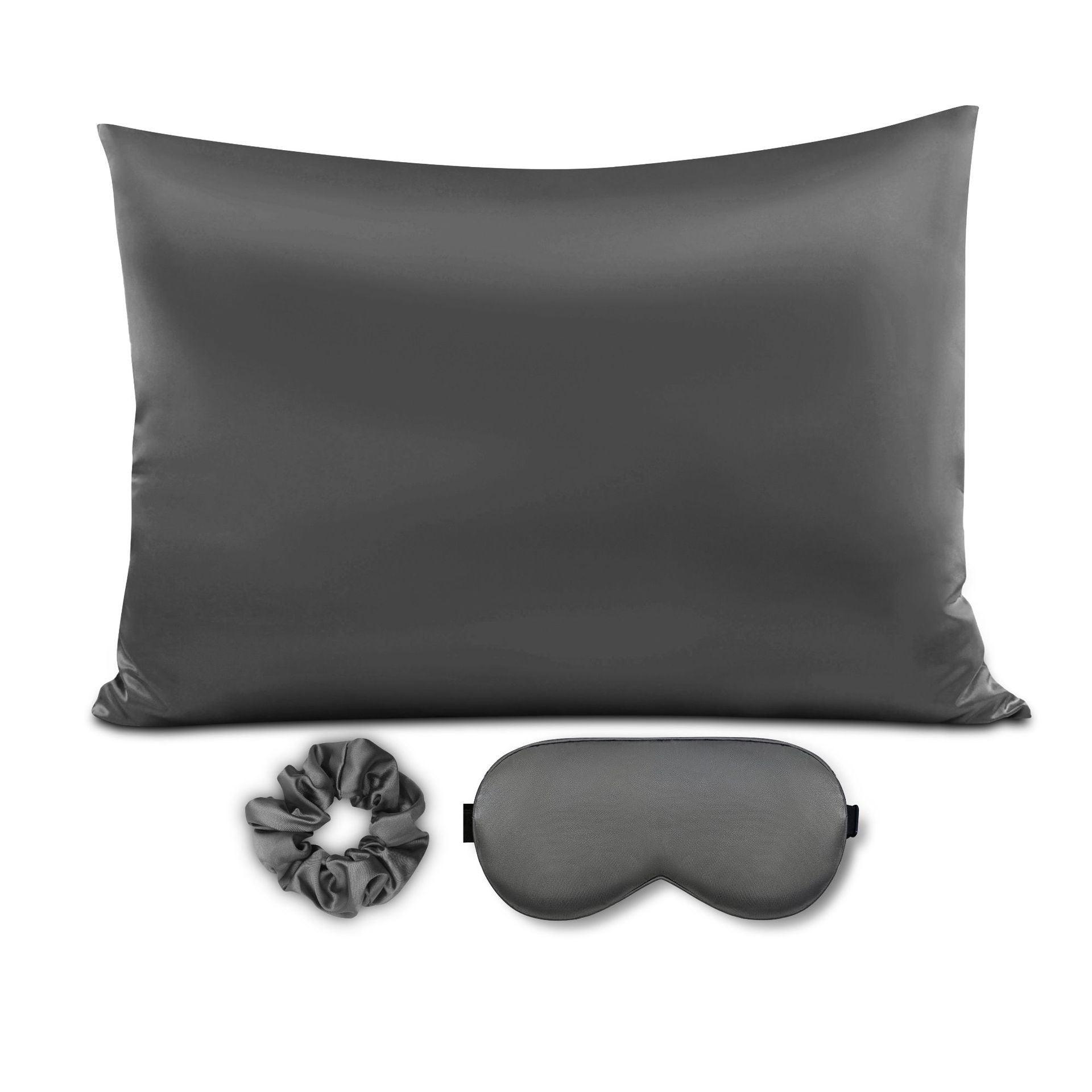HKM-276435 Tie-Dye Simulated Silk Pillow Cover Set with Eye Mask and Hair Ring