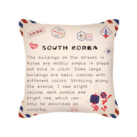 HKM-276499 Peach Skin Envelope Pillowcase with Retro Design - 45x45cm