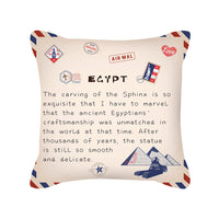 HKM-276499 Peach Skin Envelope Pillowcase with Retro Design - 45x45cm