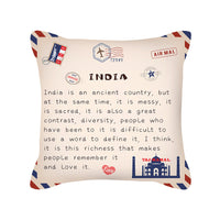HKM-276499 Peach Skin Envelope Pillowcase with Retro Design - 45x45cm