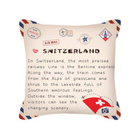 HKM-276499 Peach Skin Envelope Pillowcase with Retro Design - 45x45cm