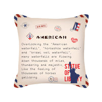 HKM-276499 Peach Skin Envelope Pillowcase with Retro Design - 45x45cm