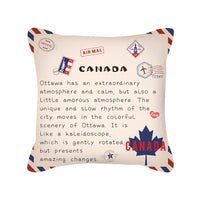 HKM-276499 Peach Skin Envelope Pillowcase with Retro Design - 45x45cm