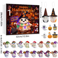 HKM-276563 Halloween Ghost Pumpkin Doll Blind Box with 16 Ornaments and 6 Figurines for Holiday Decor