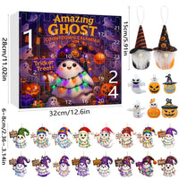 HKM-276563 Halloween Ghost Pumpkin Doll Blind Box with 16 Ornaments and 6 Figurines for Holiday Decor