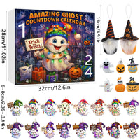 HKM-276563 Halloween Ghost Pumpkin Doll Blind Box with 16 Ornaments and 6 Figurines for Holiday Decor