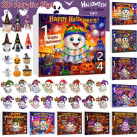 HKM-276563 Halloween Ghost Pumpkin Doll Blind Box with 16 Ornaments and 6 Figurines for Holiday Decor