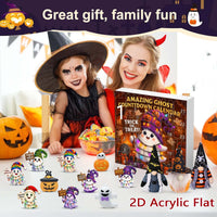 HKM-276563 Halloween Ghost Pumpkin Doll Blind Box with 16 Ornaments and 6 Figurines for Holiday Decor