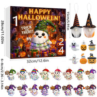 HKM-276563 Halloween Ghost Pumpkin Doll Blind Box with 16 Ornaments and 6 Figurines for Holiday Decor