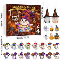 HKM-276563 Halloween Ghost Pumpkin Doll Blind Box with 16 Ornaments and 6 Figurines for Holiday Decor