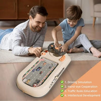 HKM-276563 Interactive Racing Car Steering Wheel Toy for Kids, Educational Simulation Play, Desktop Game for Ages 0-7