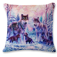HKM-276563 Linen 3D Printing Car Sofa Pillowcase - 45x45cm, Multiple Colors Available