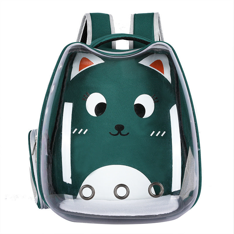 HKM-276755 Transparent Portable Cat Backpack with Cute Cat Ears - Various Colors & Durable Design