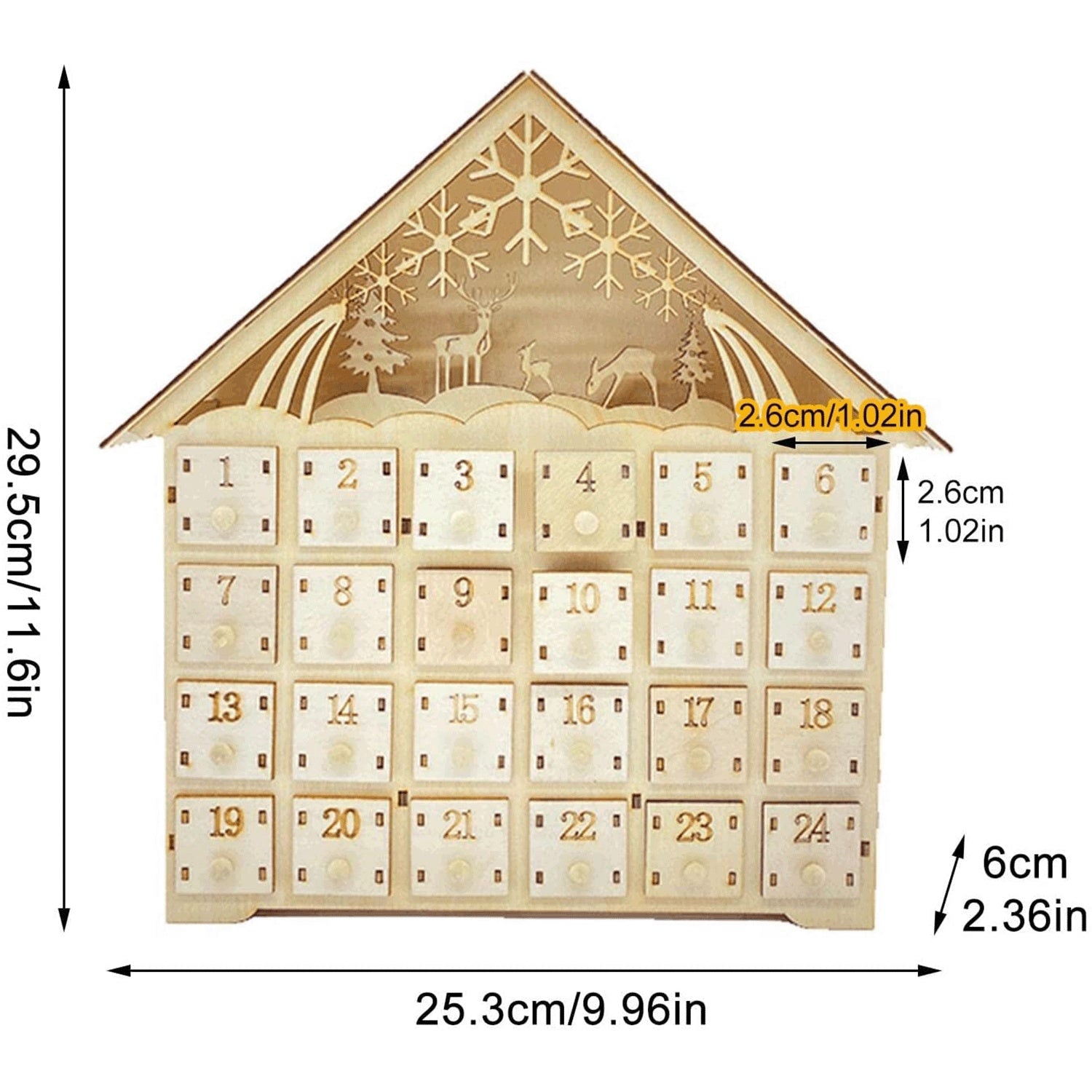 HKM-276883 Handmade European Style Wooden Christmas Ornaments for Office Decoration
