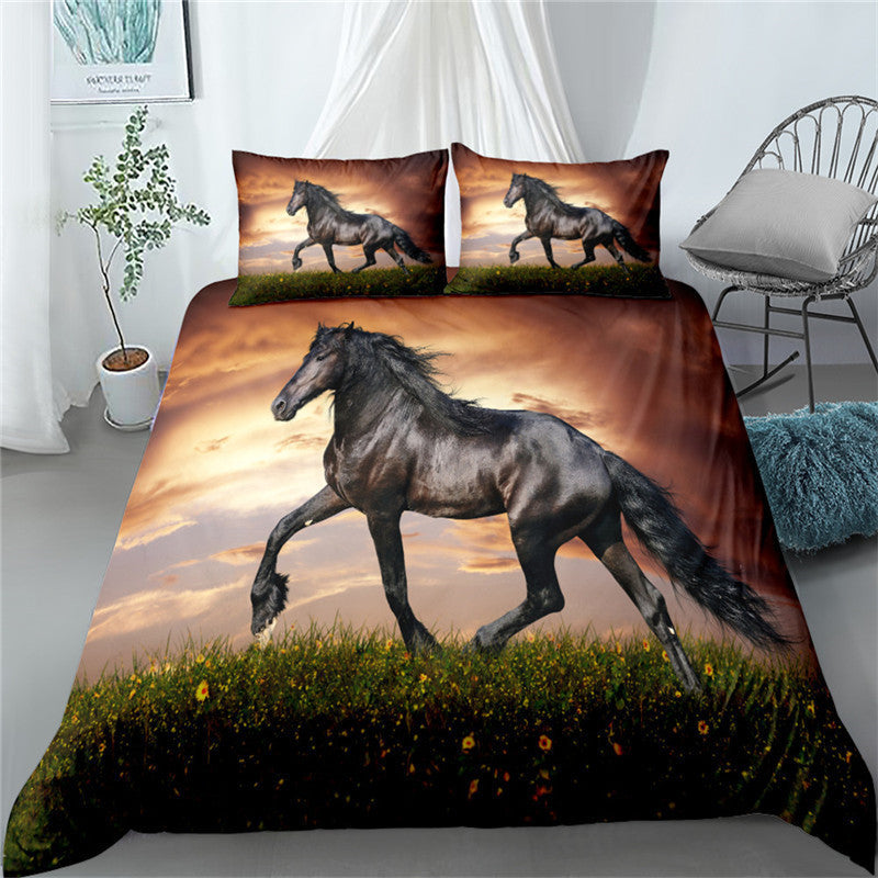 HKM-277075 Digital Printed Cartoon Quilt Cover and Pillow Case Set - Multiple Sizes Available