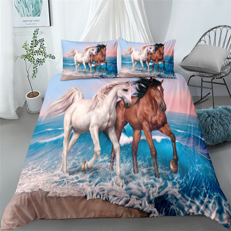 HKM-277075 Digital Printed Cartoon Quilt Cover and Pillow Case Set - Multiple Sizes Available