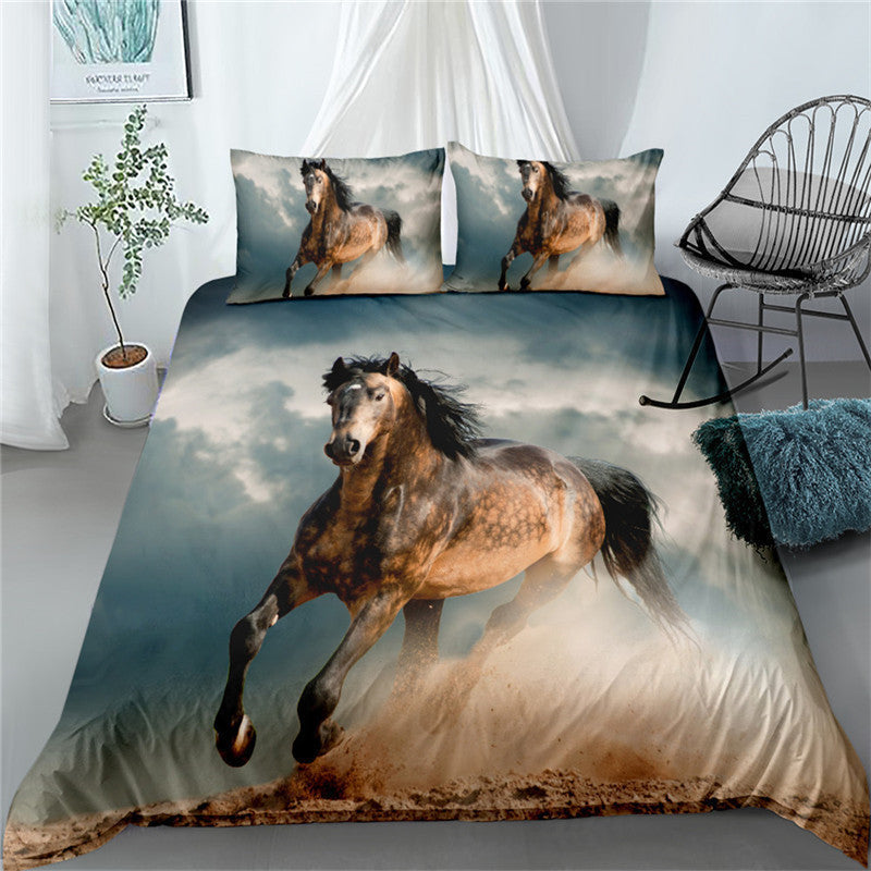 HKM-277075 Digital Printed Cartoon Quilt Cover and Pillow Case Set - Multiple Sizes Available