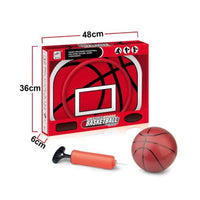 HKM-277395 Mini Foldable Adjustable Basketball Hoop with Wall-Mounted Backboard for Kids