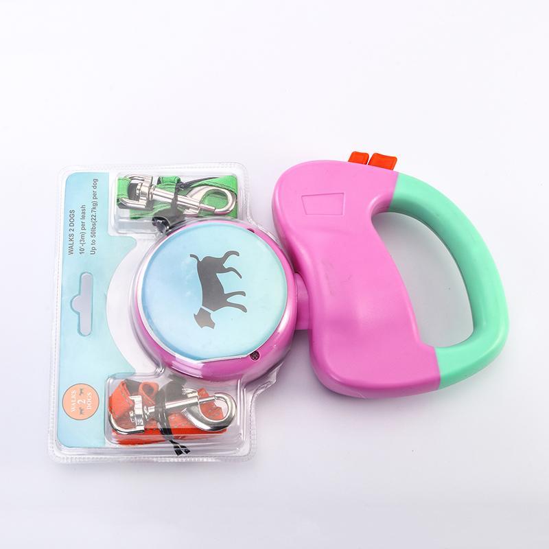 HKM-277459 Retractable Dual Pet Dog Walking Leash