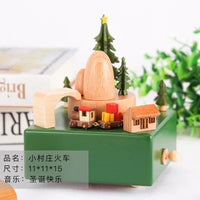 HKM-277587 Creative Wooden Carousel Music Box for Children's Day, Valentine's Day, and Birthday Gifts