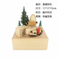 HKM-277587 Creative Wooden Carousel Music Box for Children's Day, Valentine's Day, and Birthday Gifts