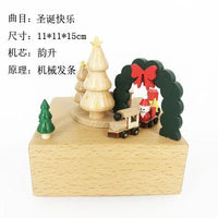 HKM-277587 Creative Wooden Carousel Music Box for Children's Day, Valentine's Day, and Birthday Gifts