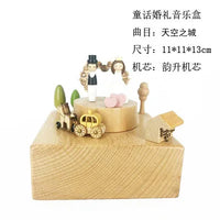 HKM-277587 Creative Wooden Carousel Music Box for Children's Day, Valentine's Day, and Birthday Gifts