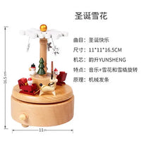 HKM-277587 Creative Wooden Carousel Music Box for Children's Day, Valentine's Day, and Birthday Gifts