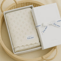 HKM-277587 Customized Soft Cotton Blanket - Cozy Warmth, 80x100cm, White