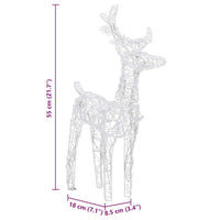 HKM-277715 Outdoor LED Reindeer and Sleigh Christmas Decoration with 160 Lights, 130 cm Length, Multiple Lighting Effects