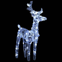 HKM-277715 Outdoor LED Reindeer and Sleigh Christmas Decoration with 160 Lights, 130 cm Length, Multiple Lighting Effects